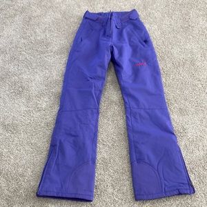 Purple ski pants